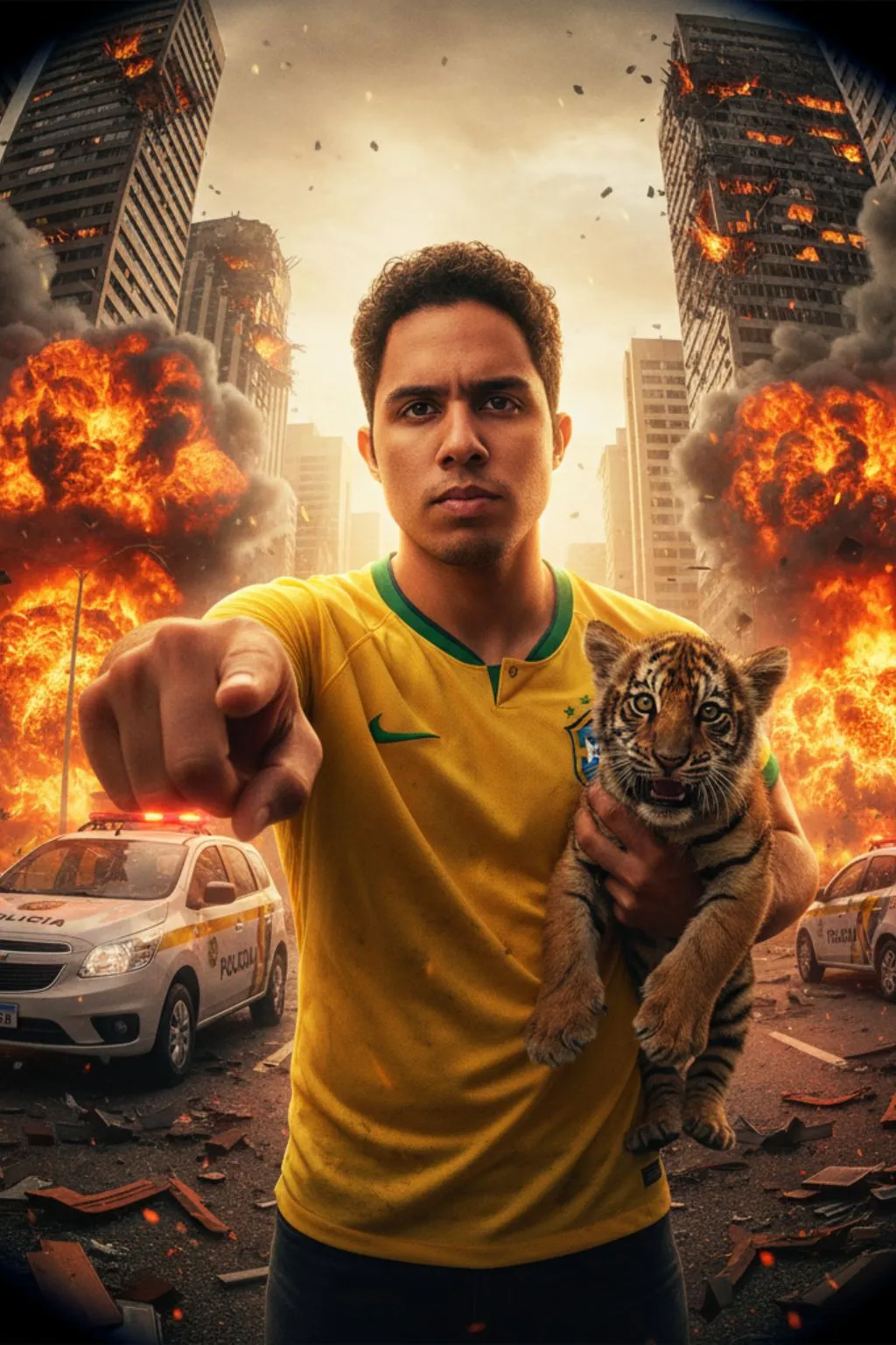 Modowe zdjęcie w świetle neonów